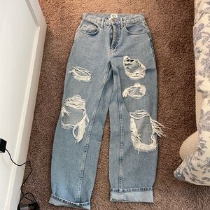 BDG high rise baggy jeans light wash